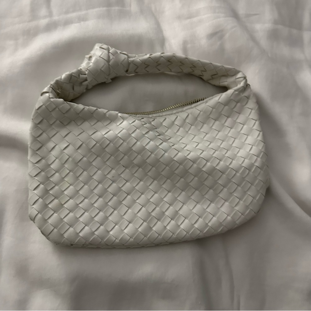 White Woven Handbag